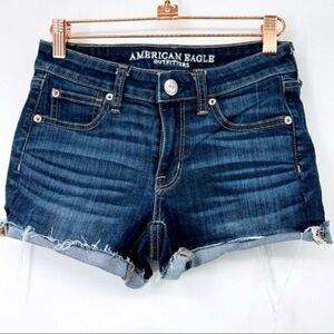 American eagle outfitters shorties shorts size 2 blue denim BoxS